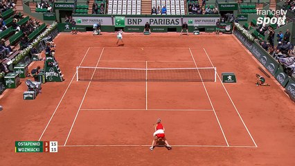 Roland-Garros 2017 : La belle défense de Jelena Ostapenko ! (3-5)