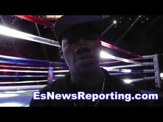 julius jackson by the ggg corner night before ggg vs monroe jr - EsNews