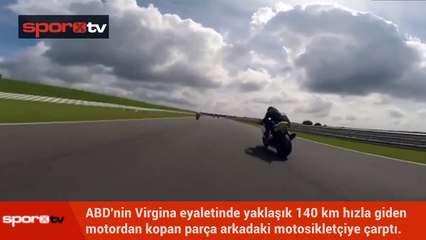 Motosiklet yarışında korkunç kaza!
