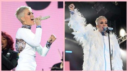 Katy Perry porte des photos des victimes dans son dernier concert