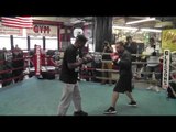 Paulie Malignaggi Pad work with Eric Brown