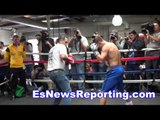 gennady golovkin ggg epic mitt work with abel sanchez -  esnews boxing