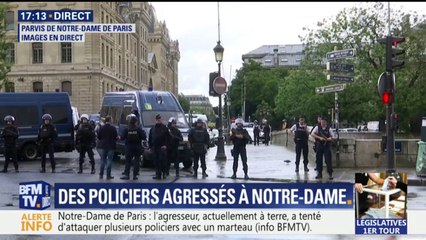 Le policier aurait été "légèrement blessé à la tête par un coup de marteau", dit Unité SGP Police FO