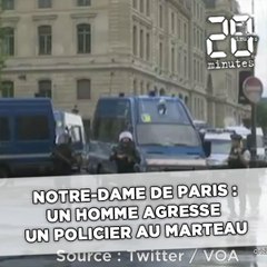 Notre-Dame  de Paris :  Un homme agresse  un policier