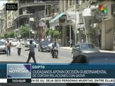 Egipcios apoyan decisión de su gob. de cortar relaciones con Qatar