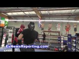 Alex sparring Matthysse in Oxnard - esnews boxing