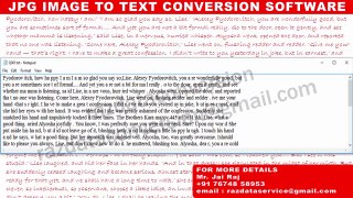 JPG IMAGE TO TEXT CONVERSION SOFTWARE SERVICES