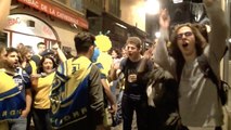 L'ambiance dans les rues de Clermont Ferrand le soir du titre de l'ASM