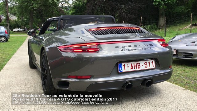 25e Roadster Tour au volant de la nouvelle Porsche 911 Carrera 4 GTS cabriolet édition 2017