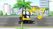 Cartoon for Kids - The Tractor with The Giant Excavator - Construction Trucks New Video for children
