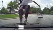 Atlanta Police Seek Man Who Jumped on Moving Car, Kicked in Windshield