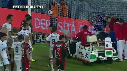 No jogo da 1.ª divisão argentina entre o Quilmes e o Patronato o medo instalou-se após uma entrada dura de Furios a Orih