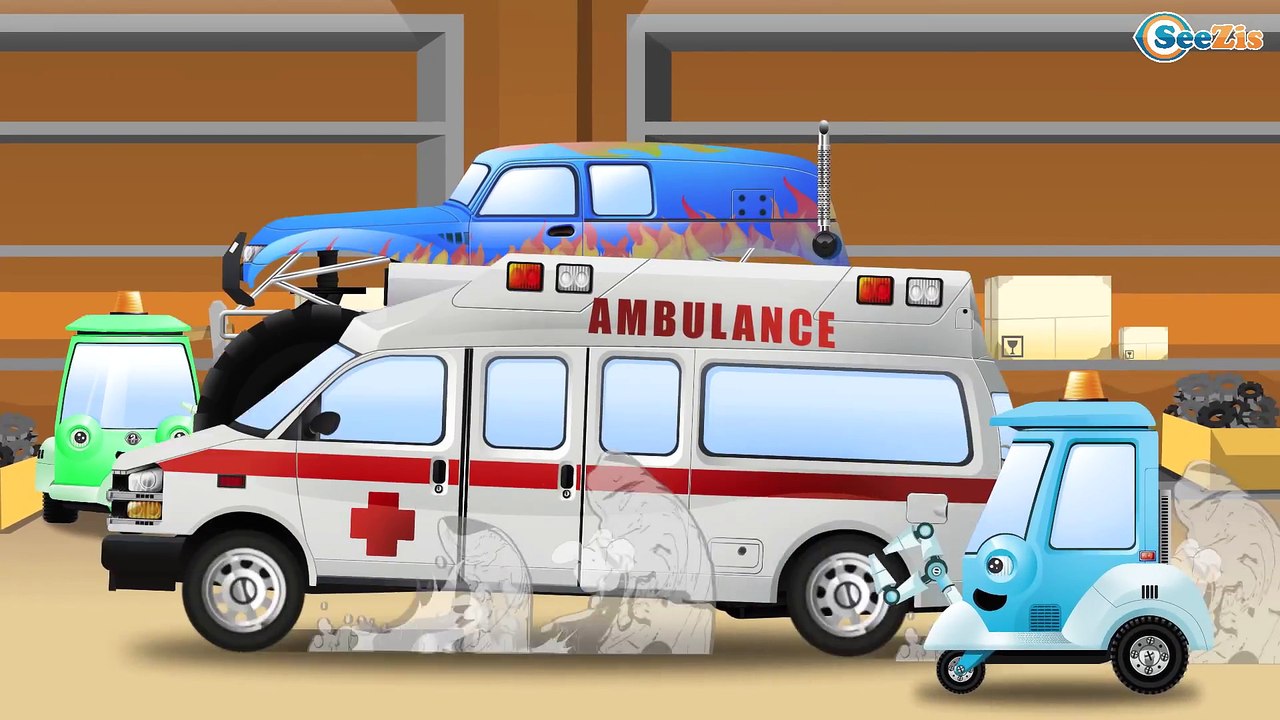 NEW Real Car - Tow Truck & Police Car & Red Fir...