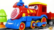 Y coche coches dibujos animados accidente para de alegría Niños Niños juguetes tren trenes camió