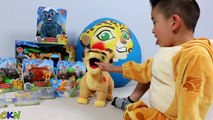 Huevo divertido gigante guardia León apertura súper sorpresa el juguetes con Disney unboxing kion ck