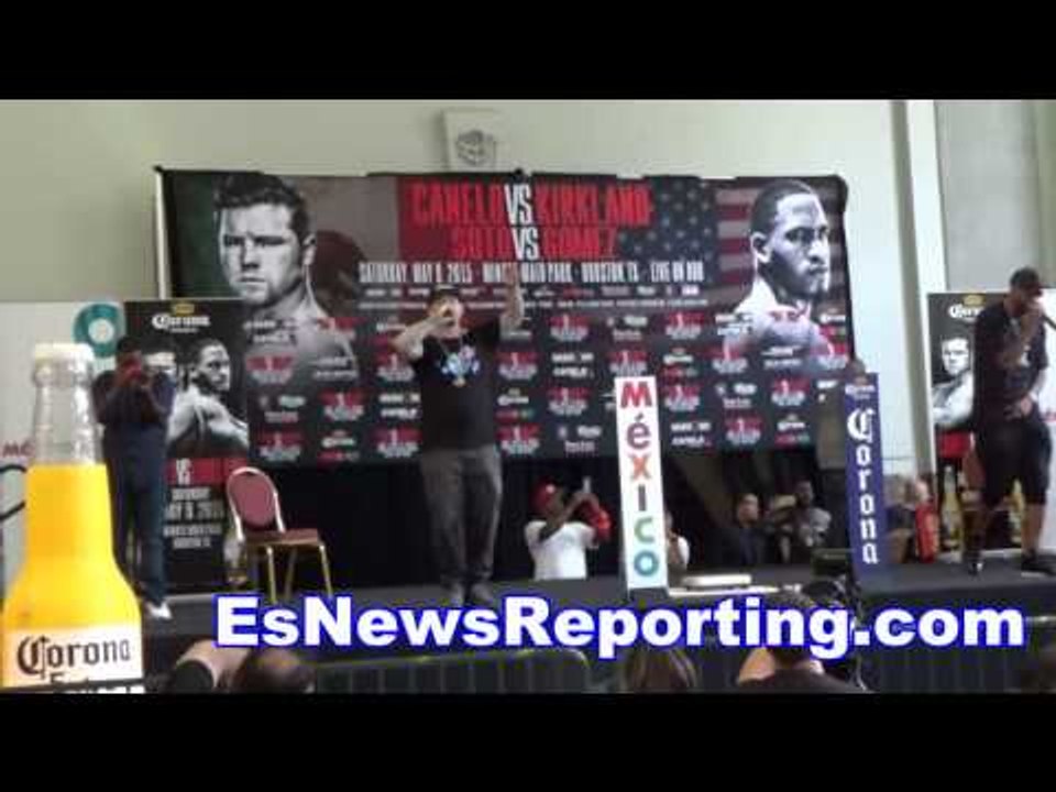 paul wall & slim thug rapping at canelo vs kirkland weigh in - EsNews