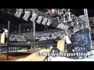 EXCLUSIVE behind the scenes of Canelo vs Kirkland ring setup!