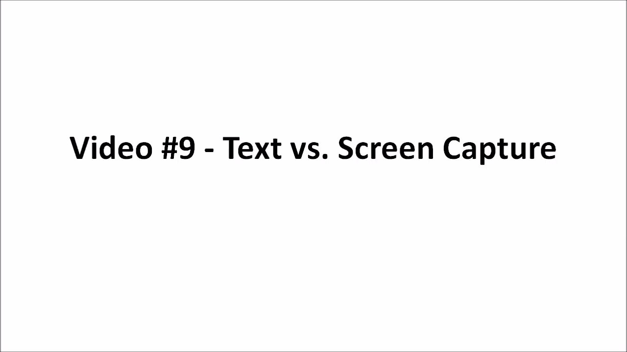 09 Text vs Screen Capture | Video Sales Letter Formula | Tube Ranking Formula
