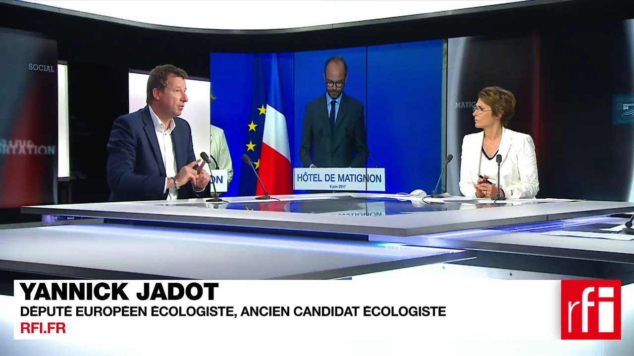 Yannick Jadot, député européen écologiste, soutien des candidats écologistes aux législatives.