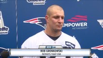 Clean-Shaved Rob Gronkowski Excited For Getting Back On The Field