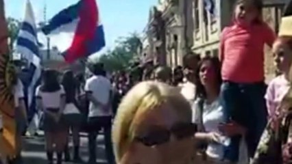 BANDA DEL COLEGIO EN EL DESFILE 2016