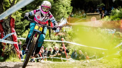 Tracey Hannah's Muddy Winning Run | UCI Mountain Bike World Cup 2017