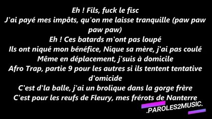 MHD - Afro Trap, Part 9 (Faut Les Wet) (Paroles)