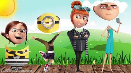 Wrong Heads Funny Despicable Me 3 Gru Lucy Margo Minions in Jail Finger Family Nursery Song Kids Toy