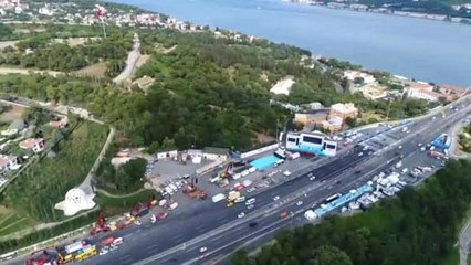 15 Temmuz Şehitler Köprüsünde Son Hazırlıklar Havadan Görüntülendi