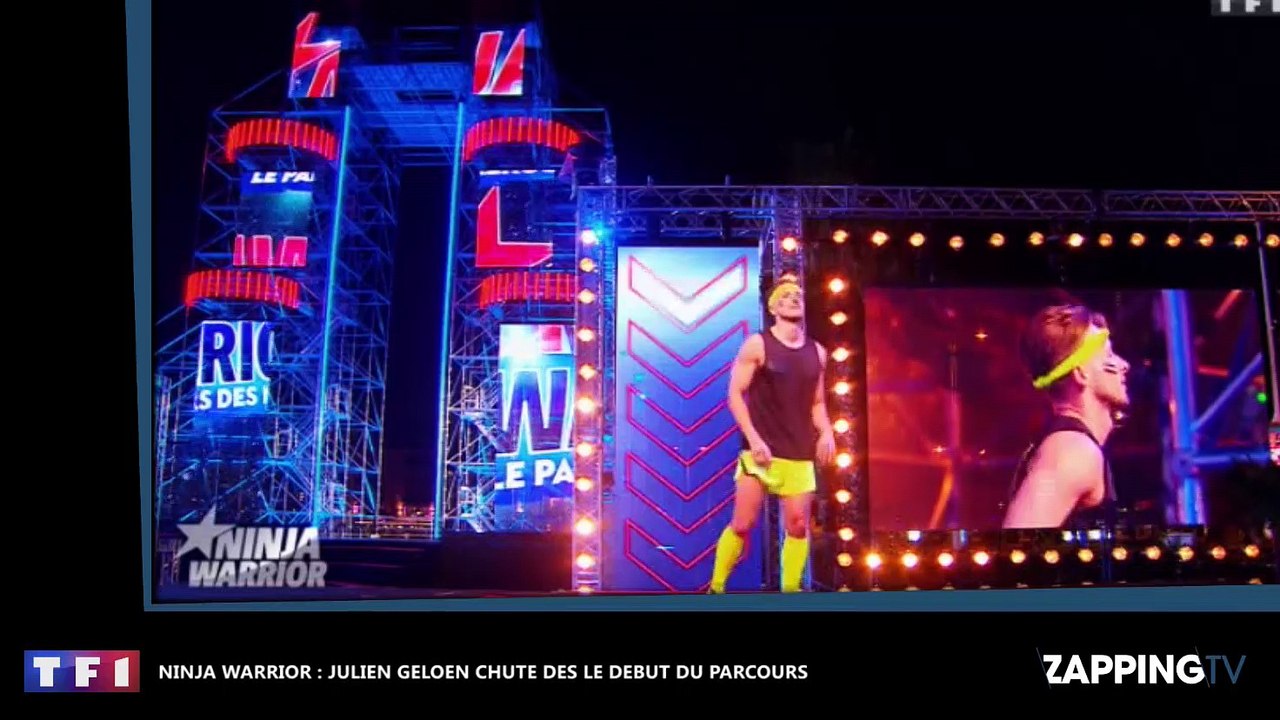 Ninja Warrior : Julien Geloën, gagnant de Secret Story 10 rate son parcours (Vidéo)