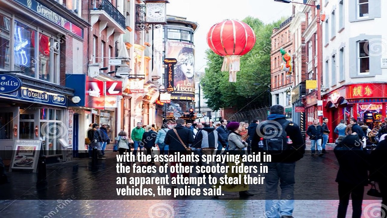 Men on Scooter in London Throw Acid in Faces of 5 People