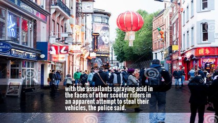 Men on Scooter in London Throw Acid in Faces of 5 People