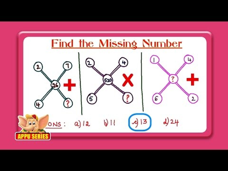 Missing Number Series - Find the Missing Number 01