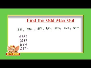 Odd Man Out Series - Find the Odd Number from the Random Series
