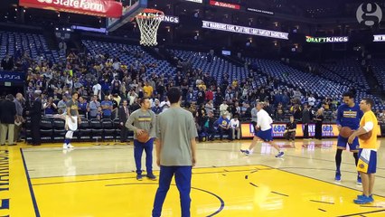 Stephen Curry pre-game routine- Shooting part 1