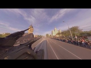 360 V-Day Ride: Moscow streets as seen from "Msta-S" self-propelled howitzer