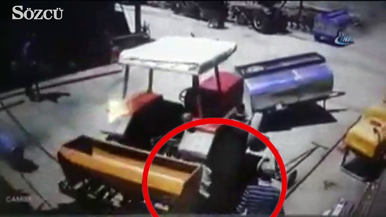 Tamir ettiği traktörün altında kaldı