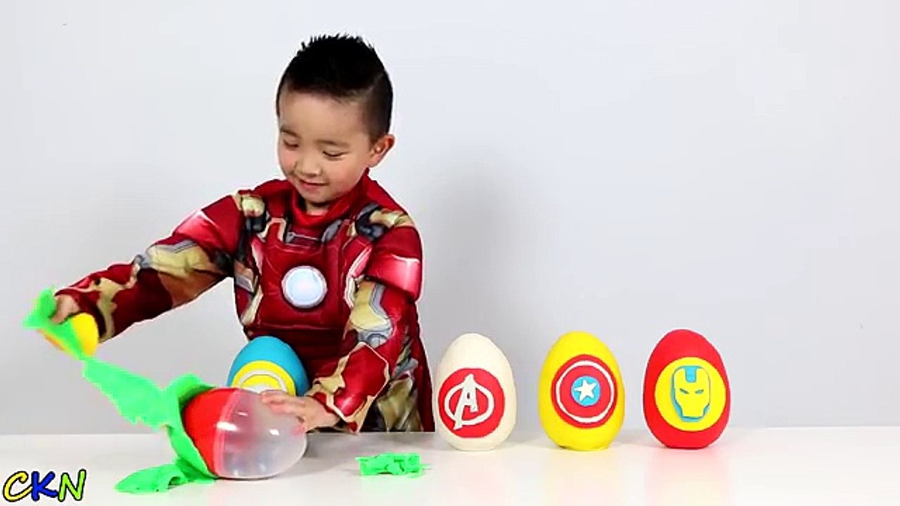Играть-DOH супергерой сюрприз Яйца Открытие с Бэтмен человек-паук сверхчеловек килектор Железный человек