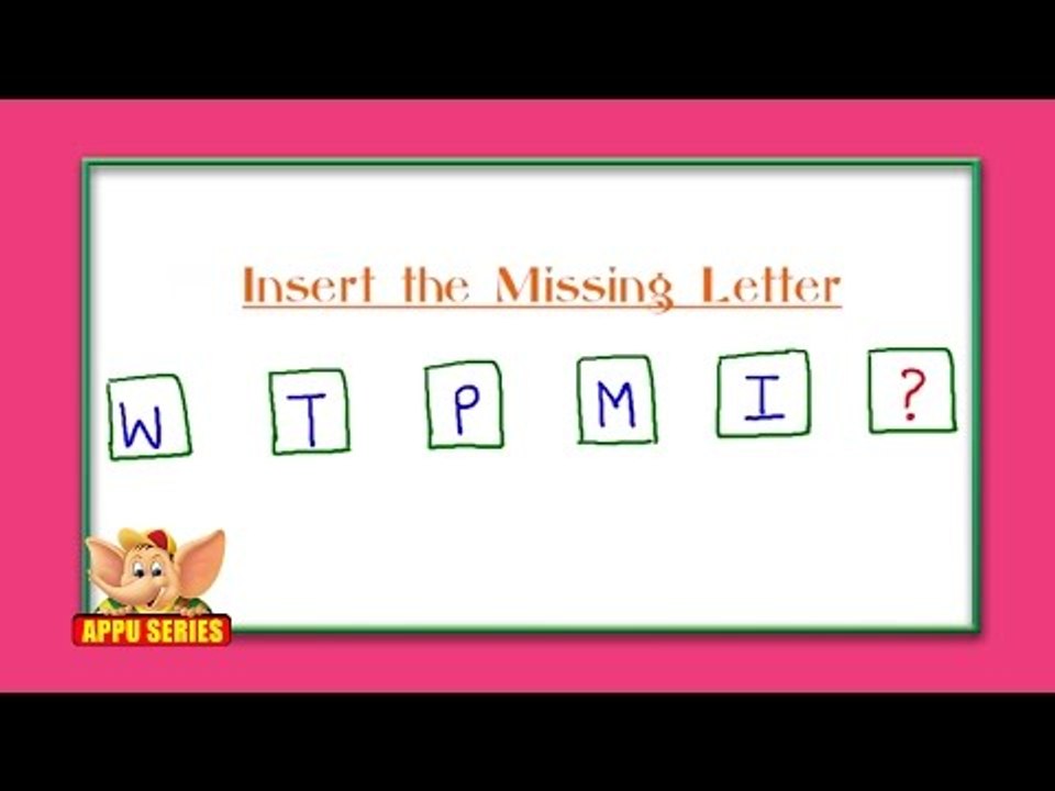 Test Your IQ - Find the Missing Letter