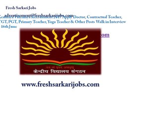 Kendriya Vidyalaya Recruitment 2017