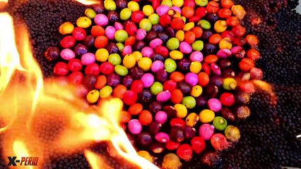 EXPERIMENT 20,000 MATCHES VS M&M's – Satisfying Video – Don't Try At Home!