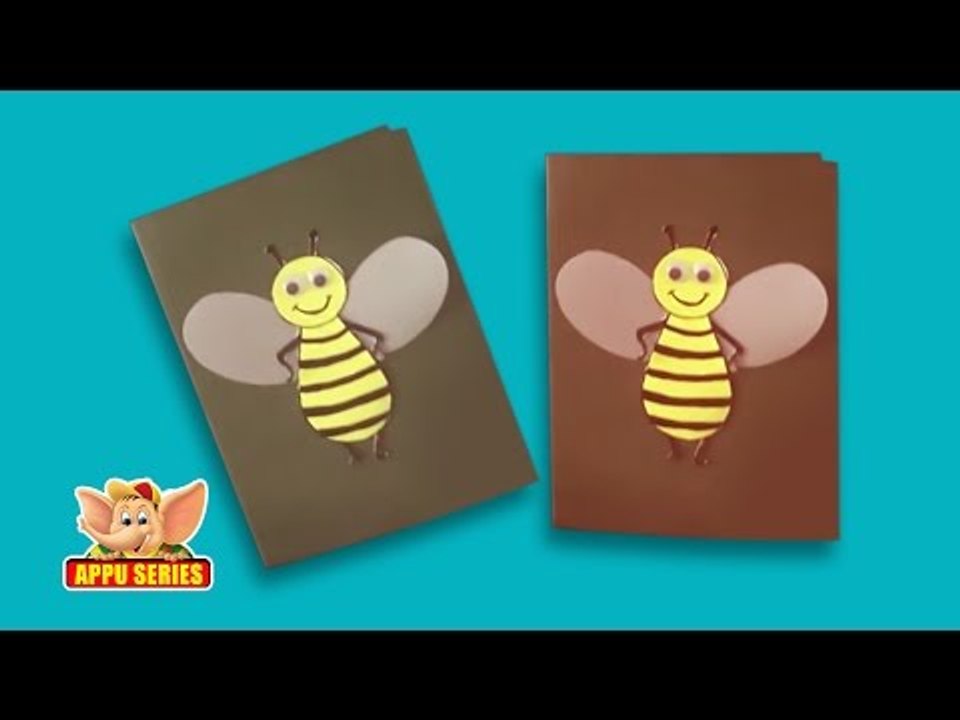 Arts Crafts Learn To Make A Honey Bee Greeting Card Video Dailymotion