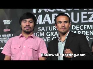 manny pacquiao vs juan manuel marquez faceoff getting ready for 4