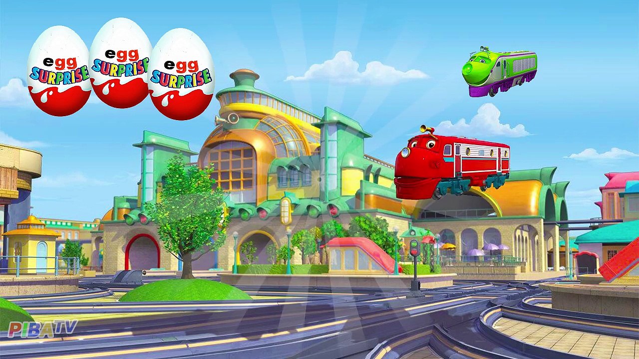 Des œufs Kinder oeufs surprise sur la bande dessinée chaggington, Chuggington surprise unboxing
