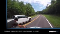 États-Unis : Une voiture percute volontairement un cycliste, les images chocs (Vidéo)