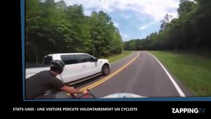 États-Unis : Une voiture percute volontairement un cycliste, les images chocs (Vidéo)