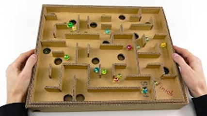 Board Game Marble Labyrinth from Cardboard   How to Make Amazing Game