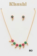 RUBY AND EMERALD PENDENT SETS