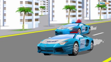 Ambulance with NEW Emergency Cars - The Red Fire Truck and The Police Car 1 Hour Kids Compilation