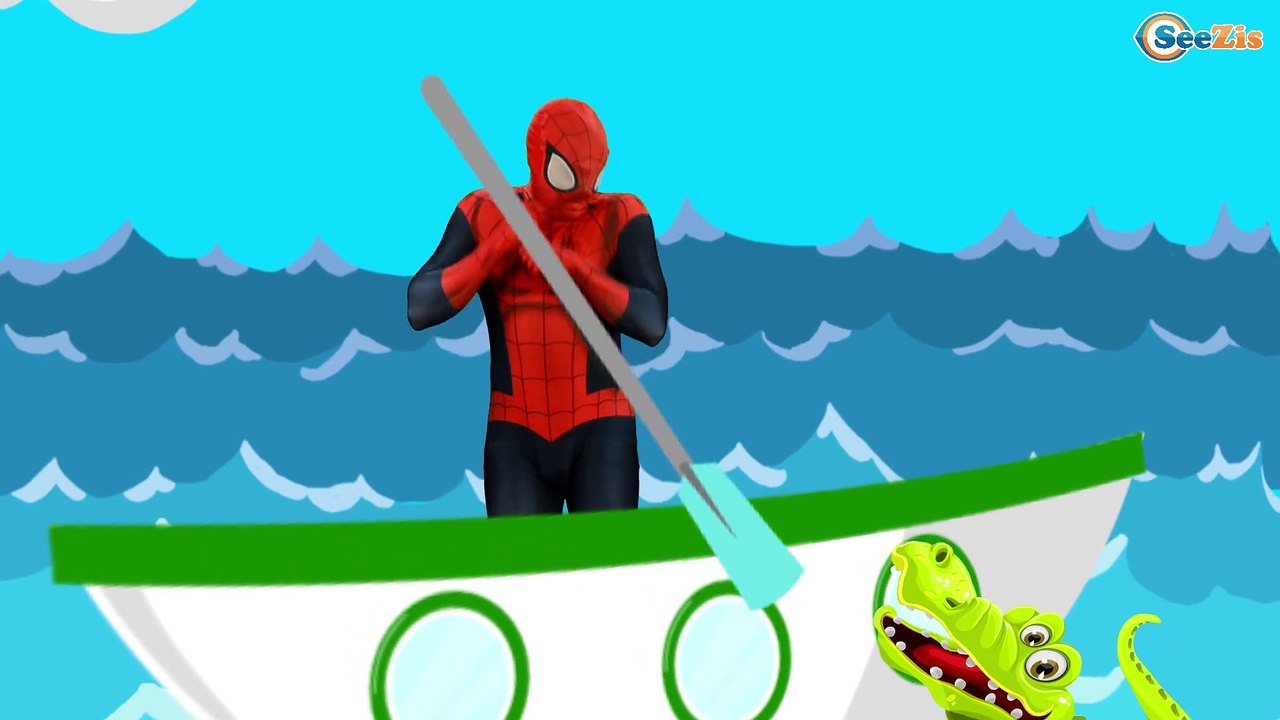 Row Row Row Your Boat | Baby Song for Children from Superman Spiderman